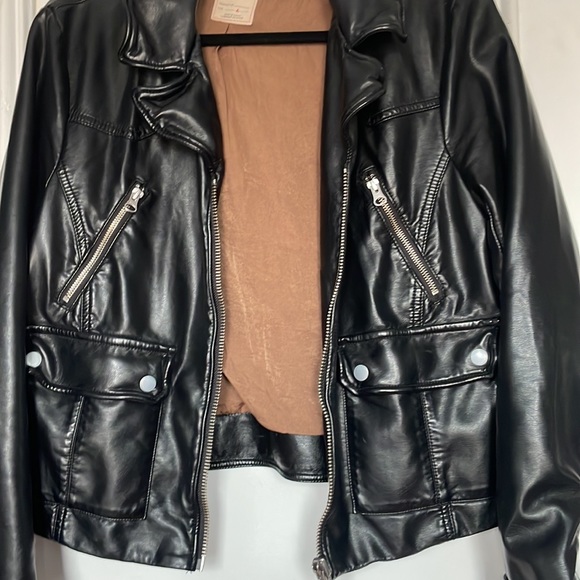 Free People faux leather moto jacket - Picture 3 of 13